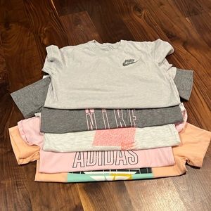 Nike and adidas tshirts